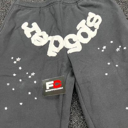 (3 DAY SHIPPING) SP5DER OG BLACK WEB SWEATPANTS