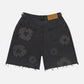 Denim Tears Mono Cotton Wreath Denim Shorts 'Black'