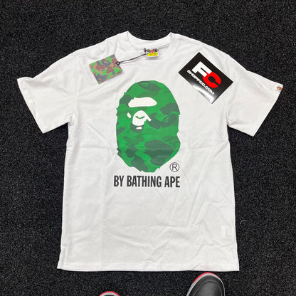 BAPE APE GREEN WHITE TEE