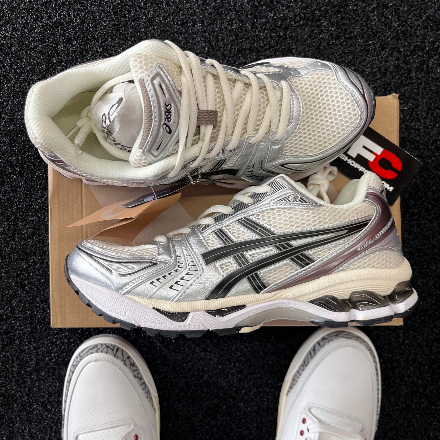 ASICS GEL K14 CREAM BLACK METALLIC PLUM