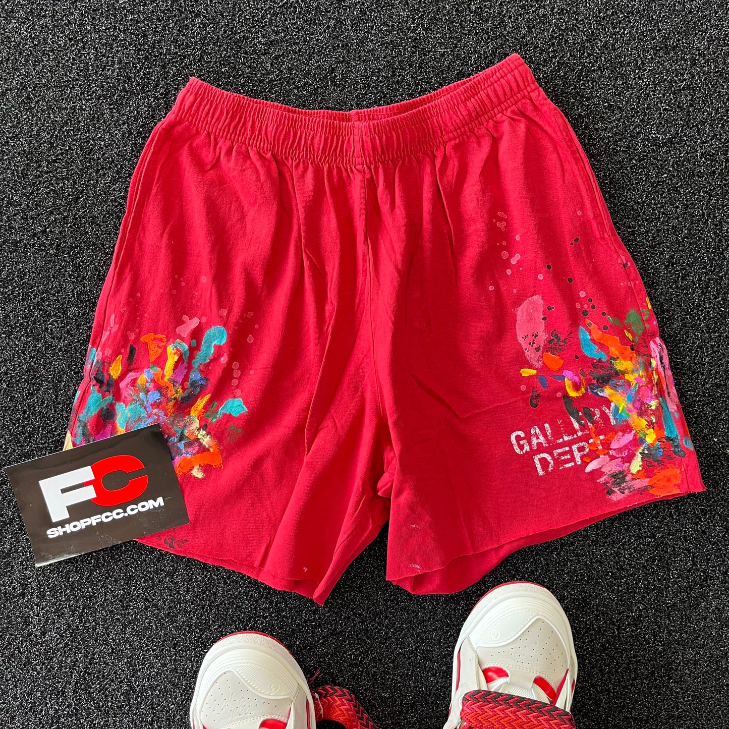 GALLERY DEPT RED SPLATTER SHORTS