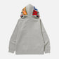 BAPE 1st Camo Shark Full Zip Double Hoodie ‘Grey’