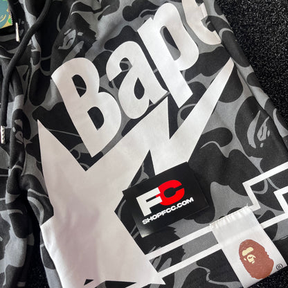 BAPE GREY BLACK SHORTS