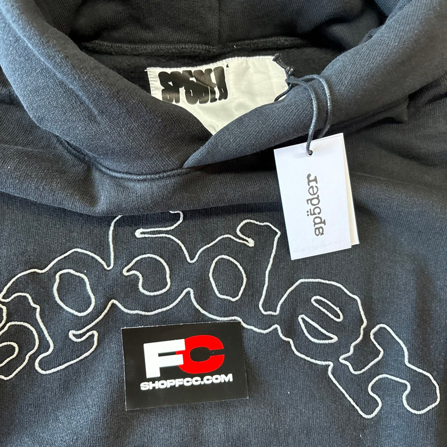 SP5DER OG WEB BLACK HOODIE