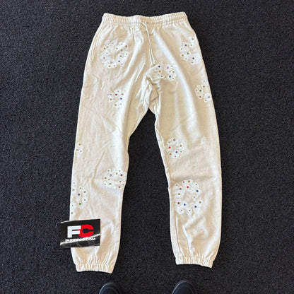 DENIM TEARS SWEATPANTS RHINESTONE CREAM