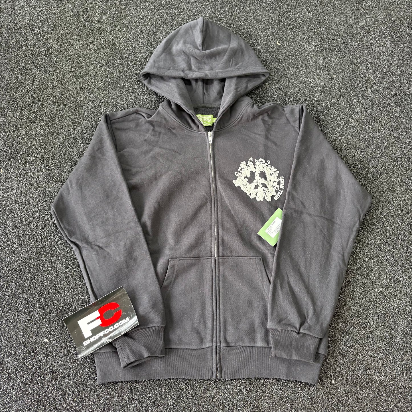 Denim Tears University Zip Hoodie 'Black/Grey'