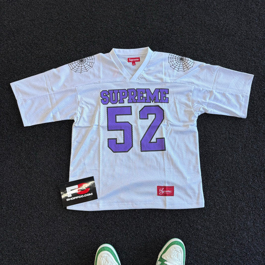 SUPREME FOOTBALL JERSEY WHITE PURPLE