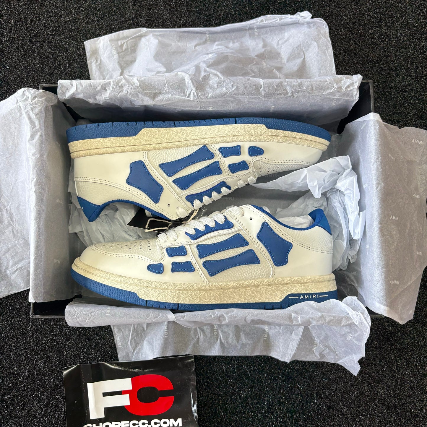 Amiri Skel Top Low 'White Blue'