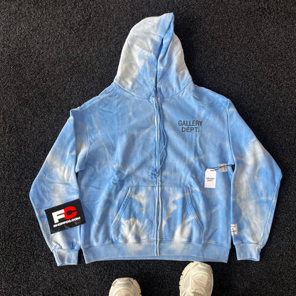 GALLERY DEPT LIGHT BLUE ZIP HOODIE