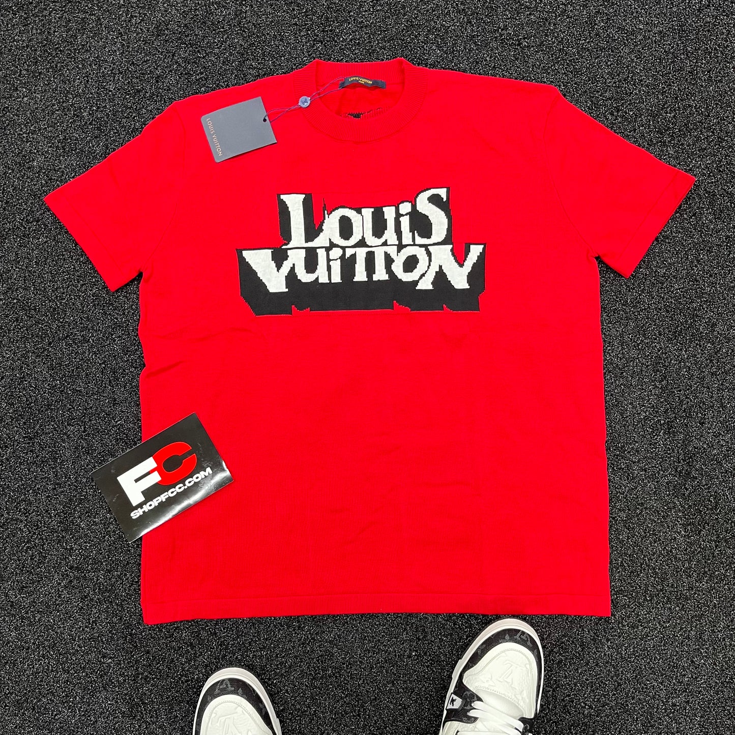 LV RED KNIT SHIRT