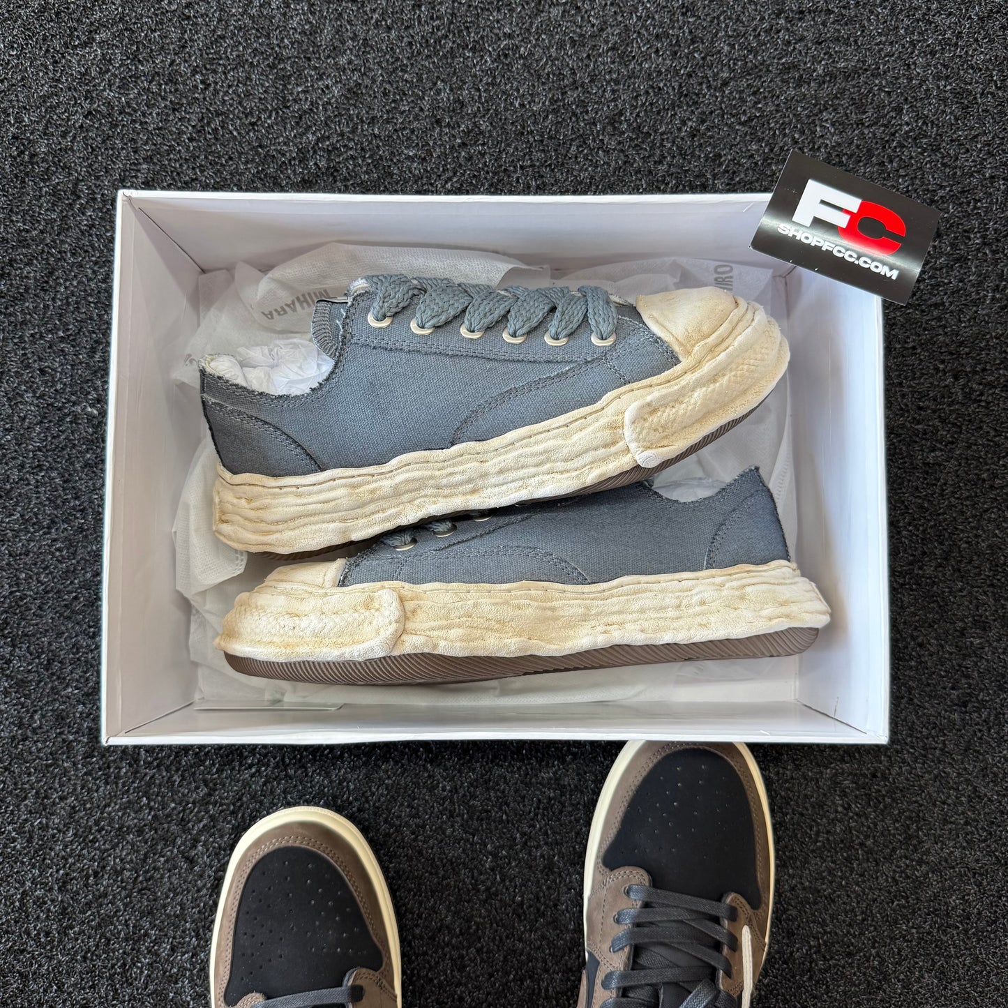 Maison Mihara Yasuhiro Peterson Low 'Garment Dyed - Black White'