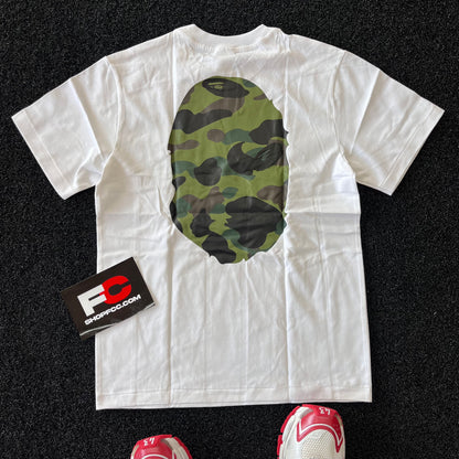 BAPE GREEN CAMO WHITE TEE