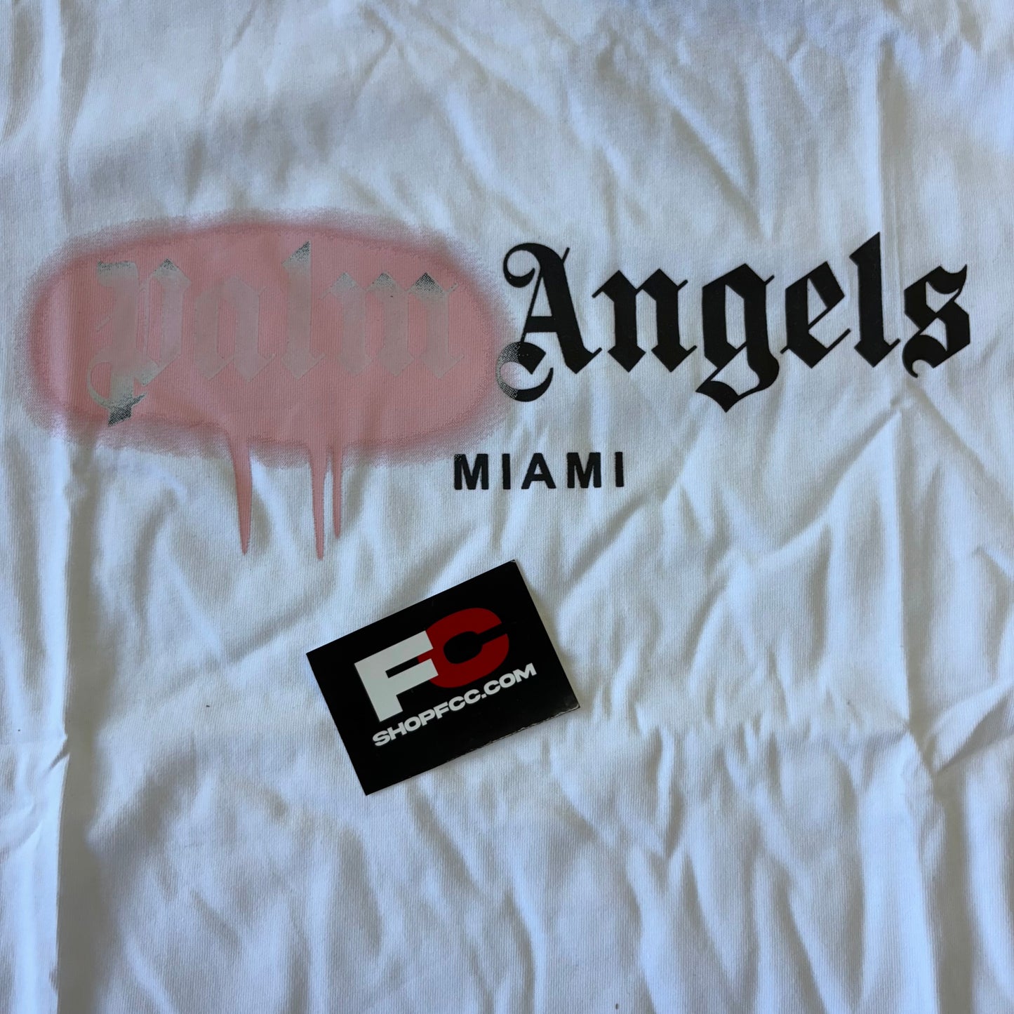 PALM ANGELS TEE SPRAY PAINT PINK