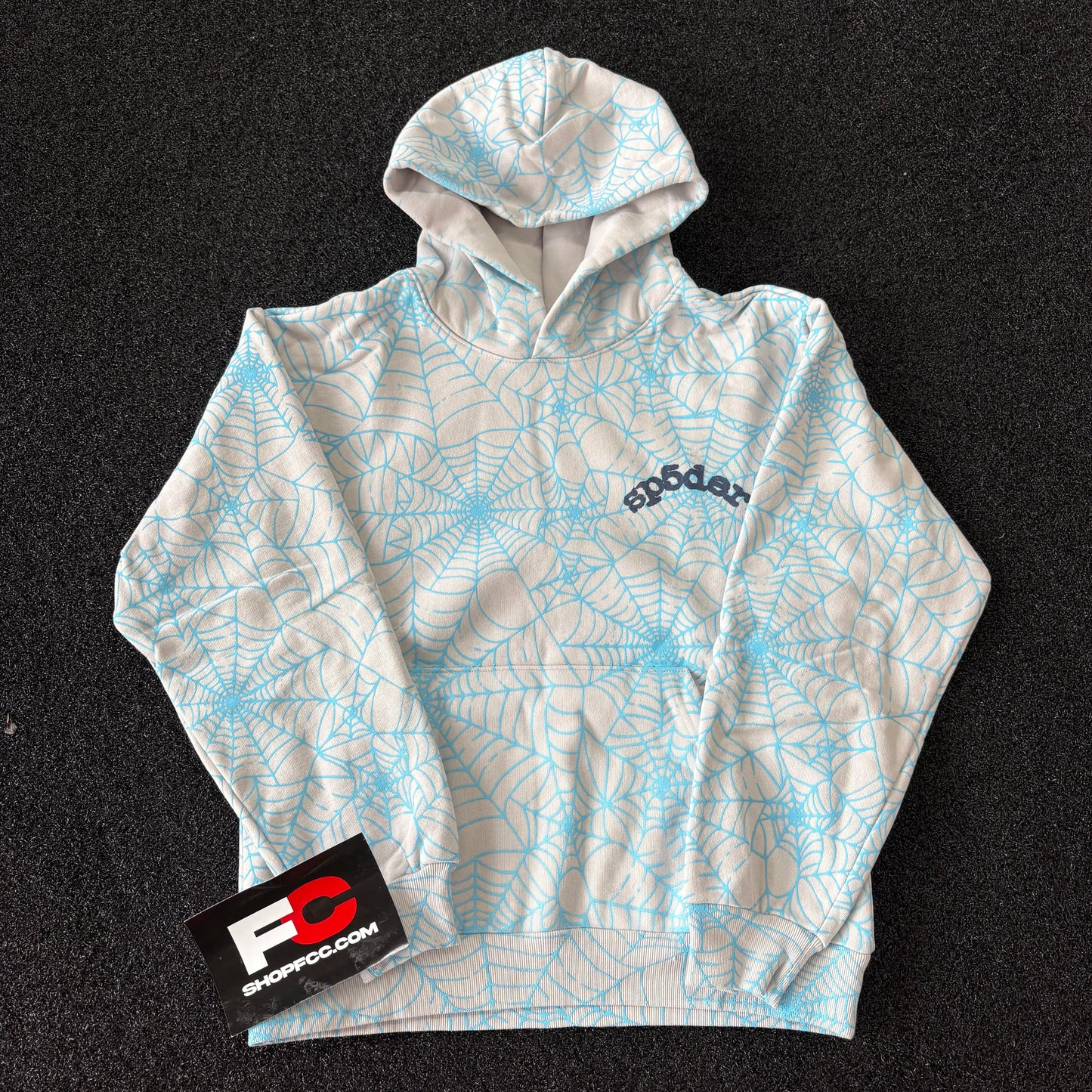 Sp5der AOP Web Hoodie 'Heather Grey'