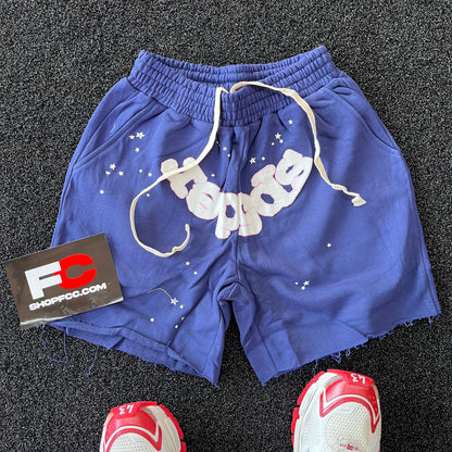 SP5DER SHORTS BLUE PINK