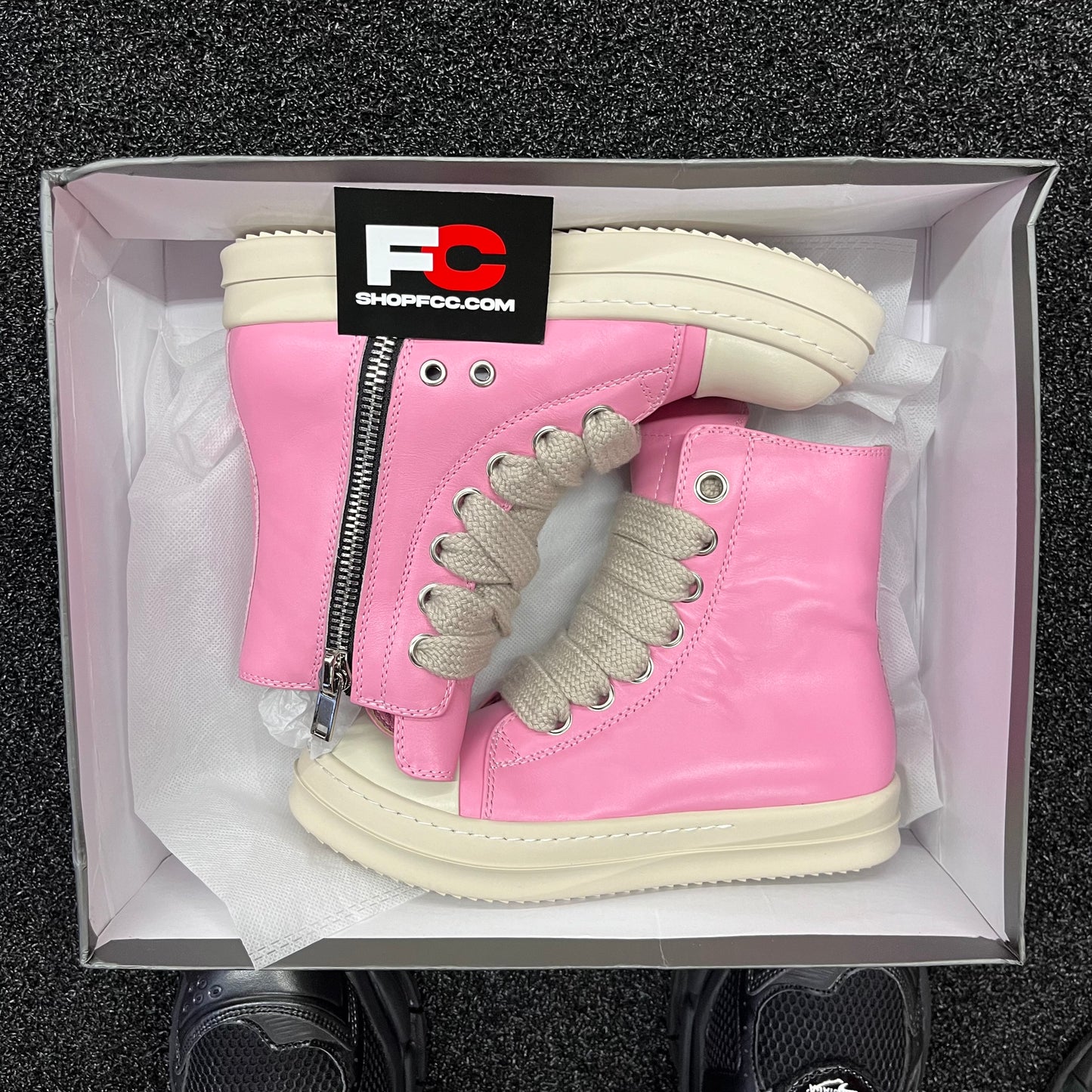 R*ck Owens HIGH PINK CHUNKY LACE