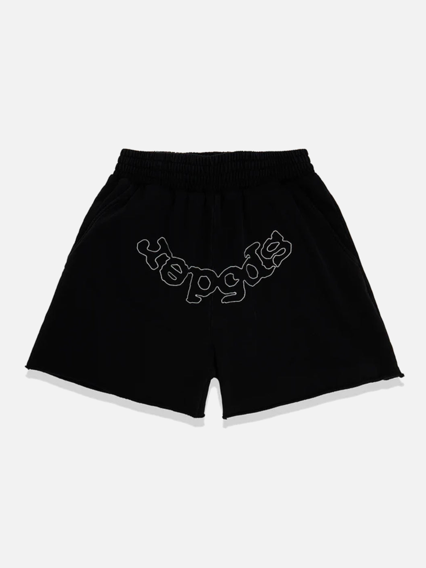 Sp5der OG Logo Embroidered Sweatshort Black