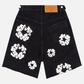 Denim Tears The Cotton Wreath Jean Short Black