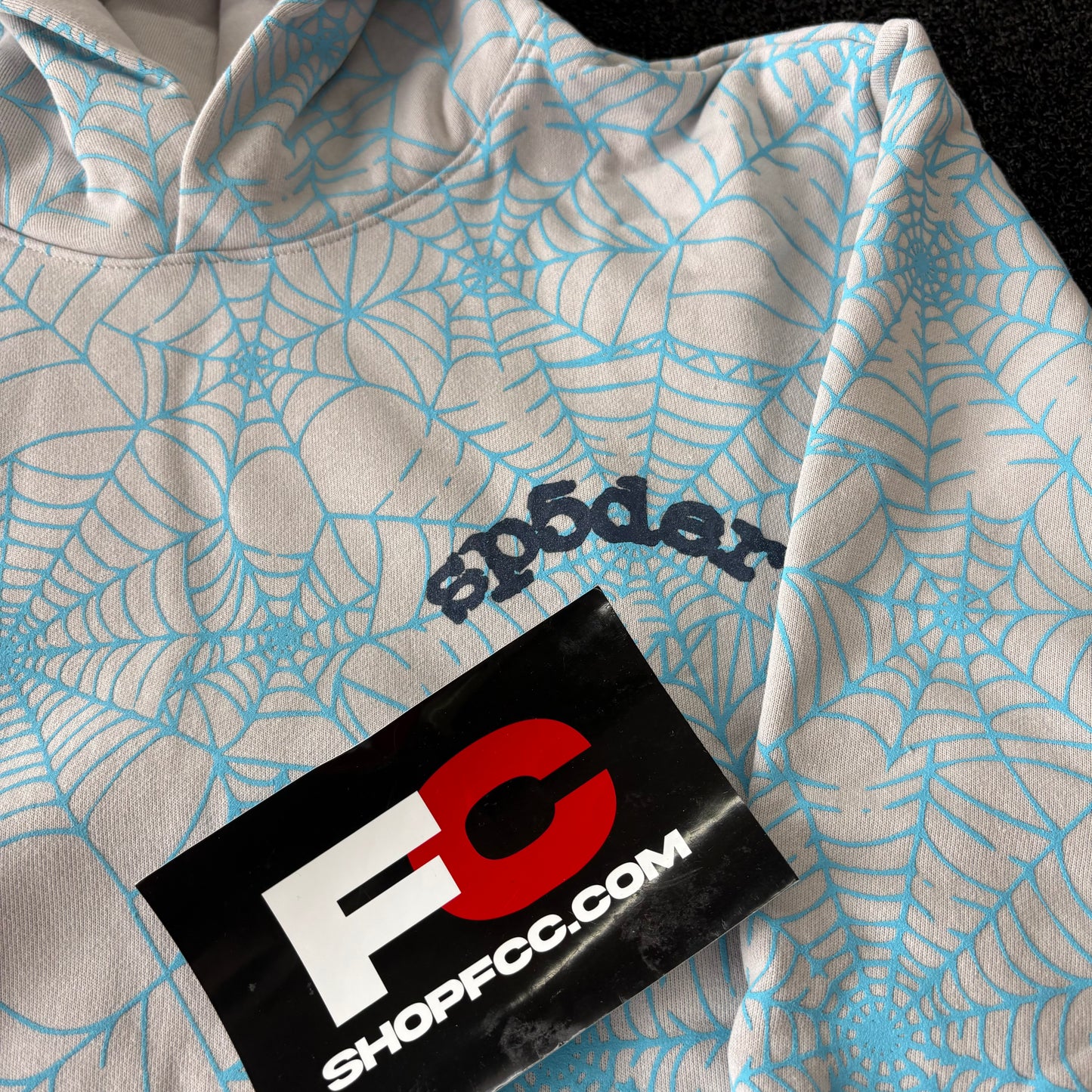 Sp5der AOP Web Hoodie 'Heather Grey'