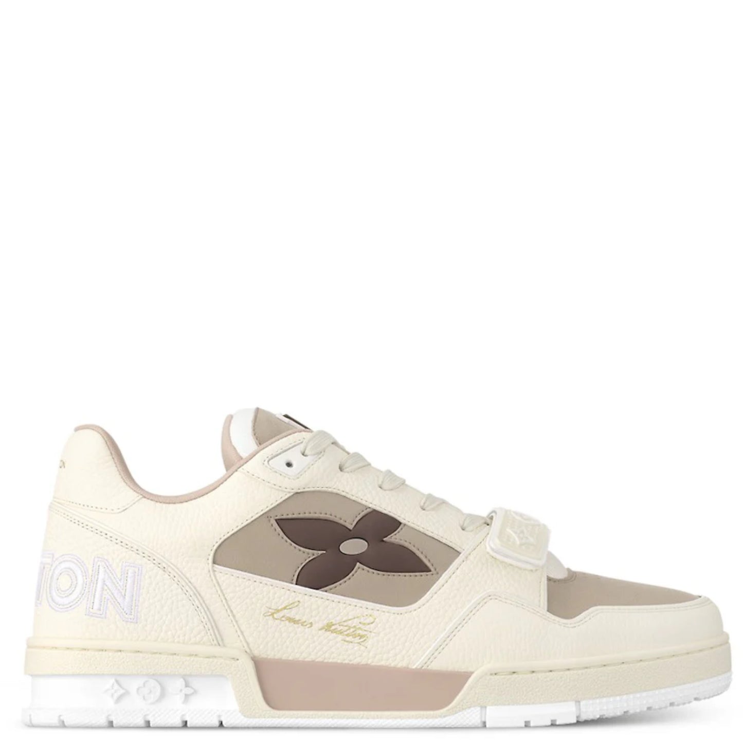 L/V TRAINER MONOGRAM FLOWER BEIGE