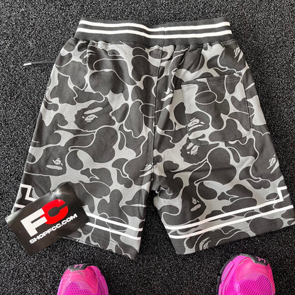 BAPE GREY BLACK SHORTS