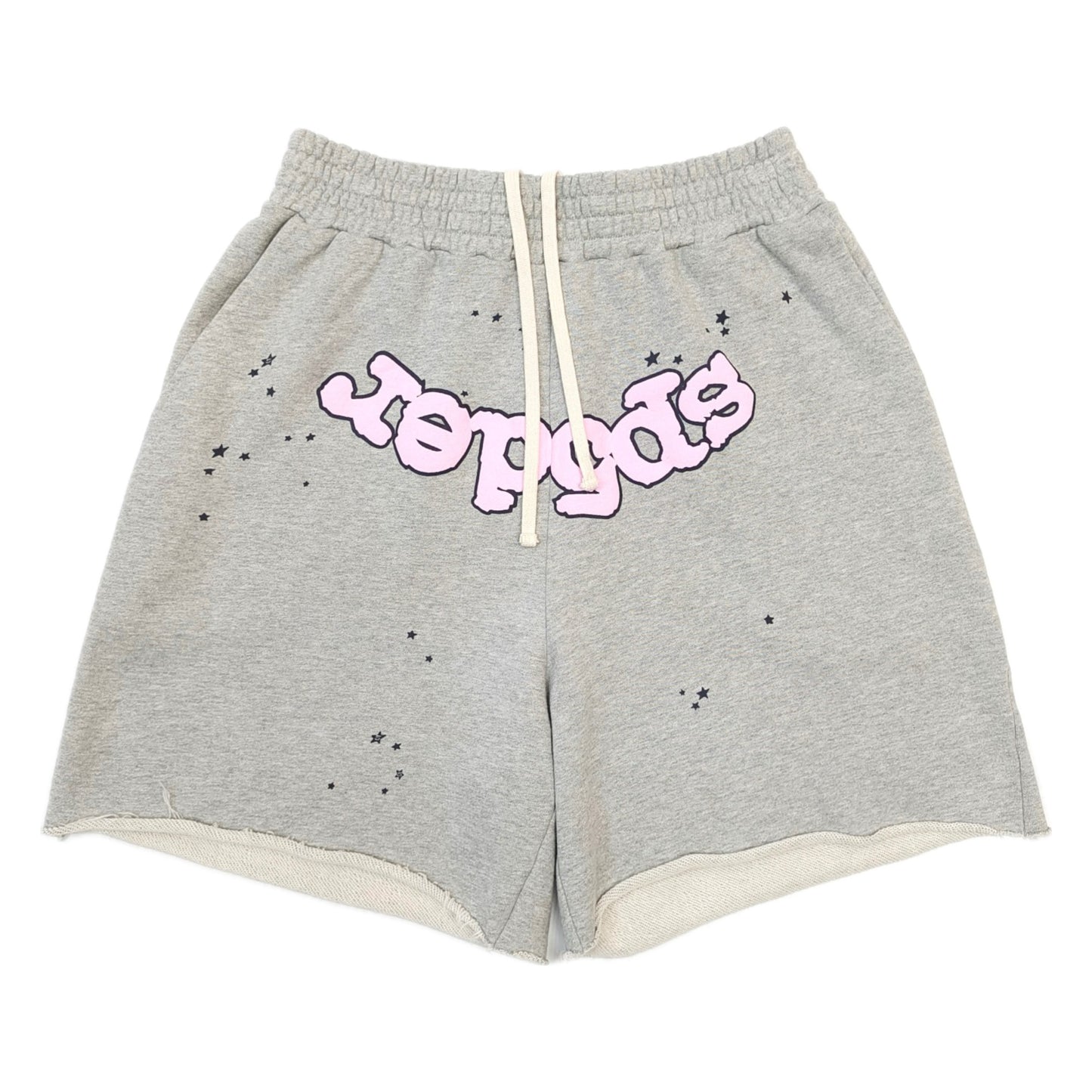 SP5DER SHORTS GREY PINK