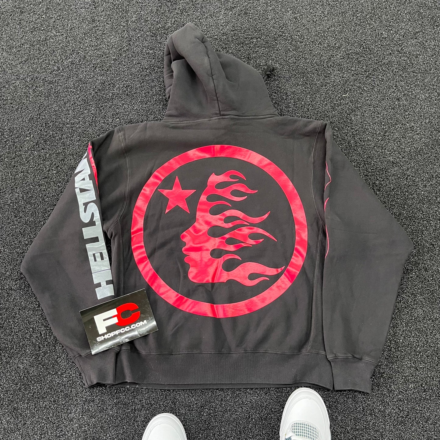 HELLSTAR SPORT FLAME RED BLACK HOODIE