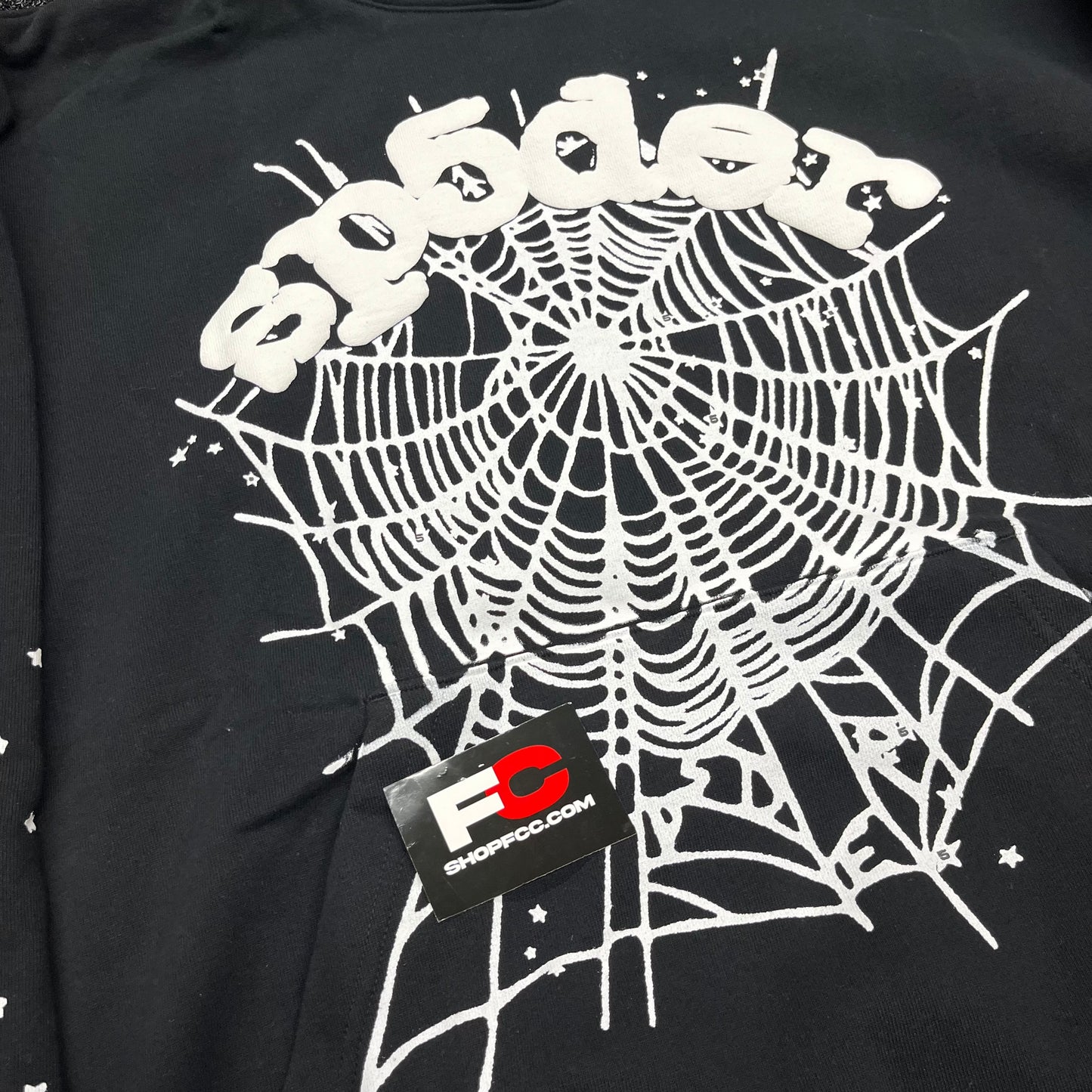 (3 DAY SHIPPING) SP5DER BLACK HOODIE