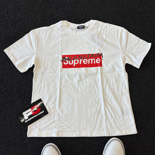 Balenc*aga X SUPREME WHITE TEE