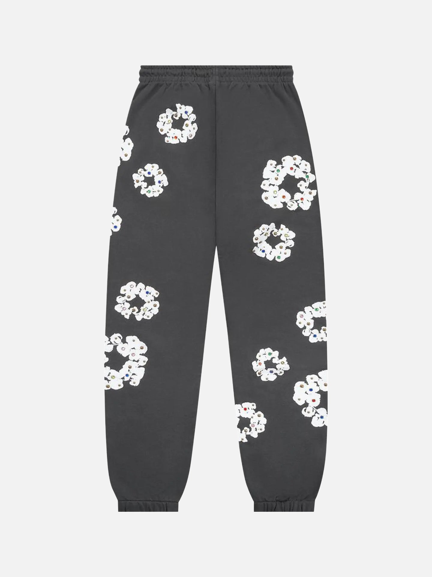 Denim Tears Rhinestone Cotton Wreath Sweatpants Vintage Black