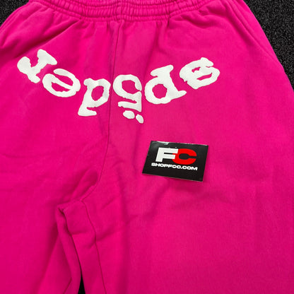 (3 DAY SHIPPING) SP5DER PINK OG LEGACY SWEATPANTS