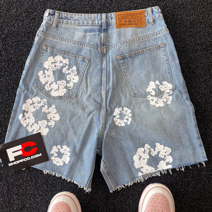 DENIM TEARS JEAN SHORTS BLUE