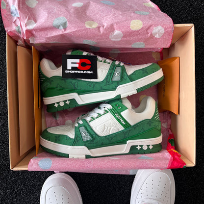 L/V TRAINER GREEN MONOGRAM