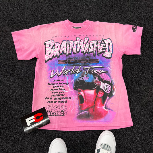 (3 DAY SHIPPING) HELLSTAR BRAINWASHED PINK TEE