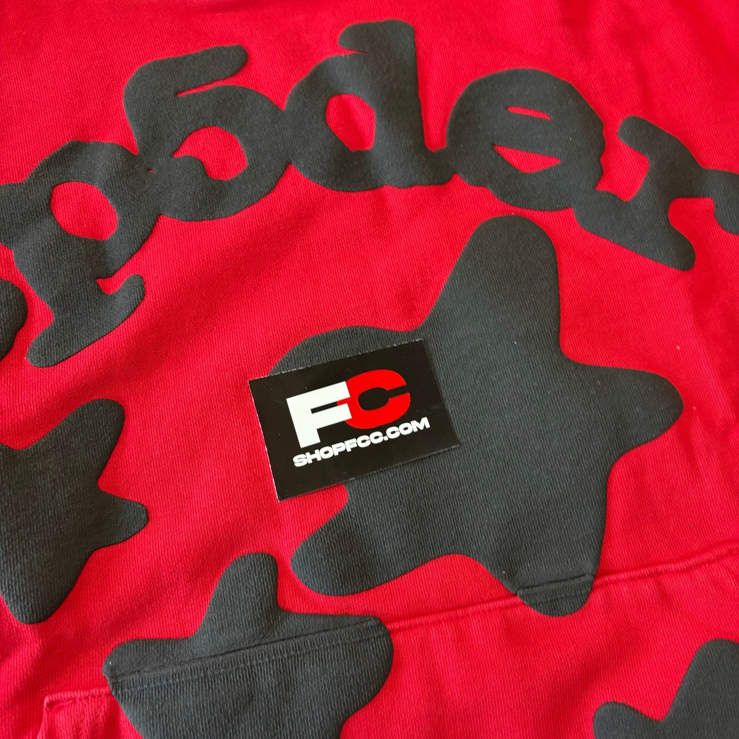 SP5DER BLACK RED BELUGA HOODIE