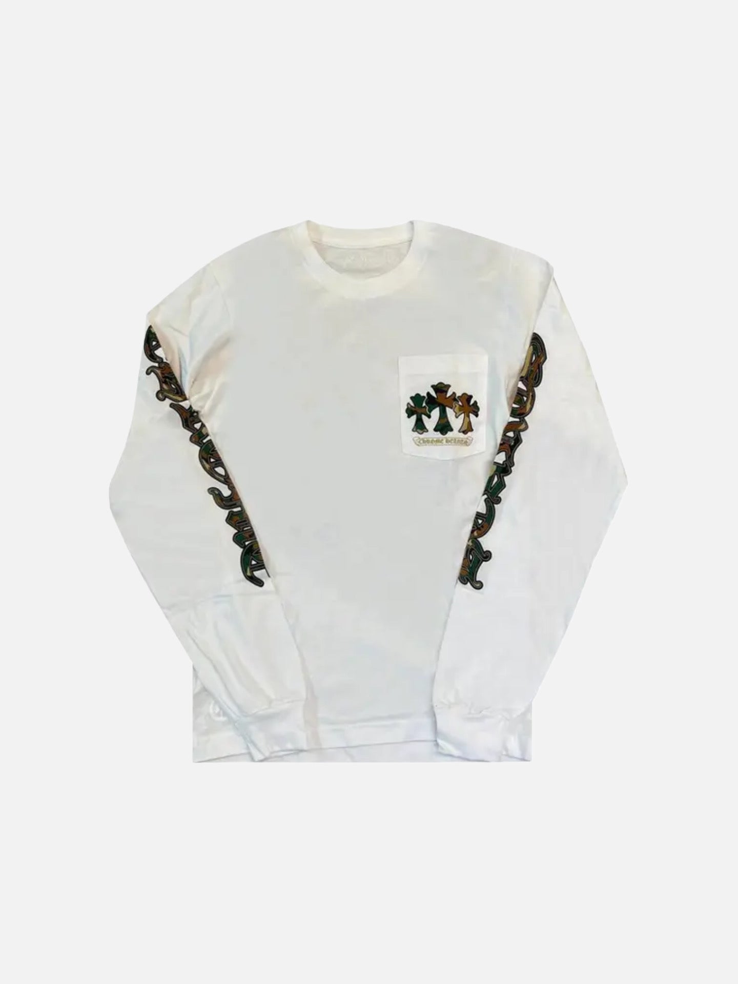 Chrome Hearts Horse Shoe Long-Sleeve T-Shirt 'White/Camo'