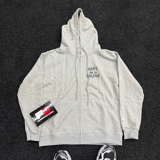 GALLERY DEPT HEATHER GREY ZIP HOODIE