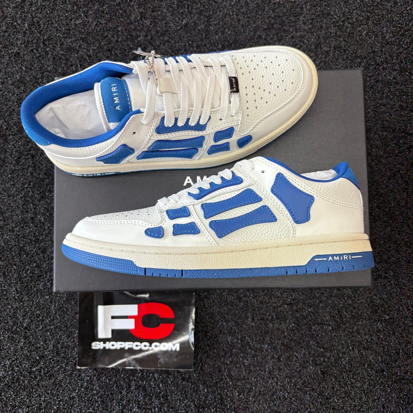 Amiri Skel Top Low 'White Blue'