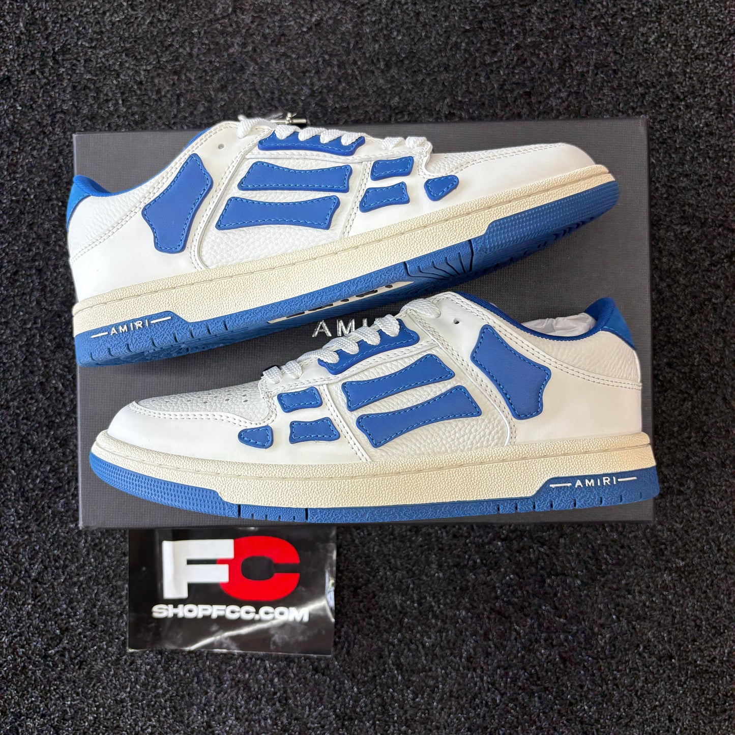 Amiri Skel Top Low 'White Blue'