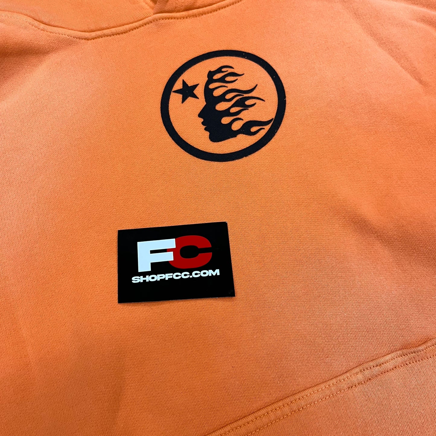 (3 DAY SHIPPING) HELLSTAR FIRE ORANGE HOODIE