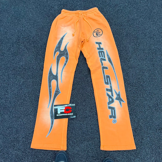 (3 DAY SHIPPING) HSTAR FIRE ORANGE FLARE SWEATPANTS