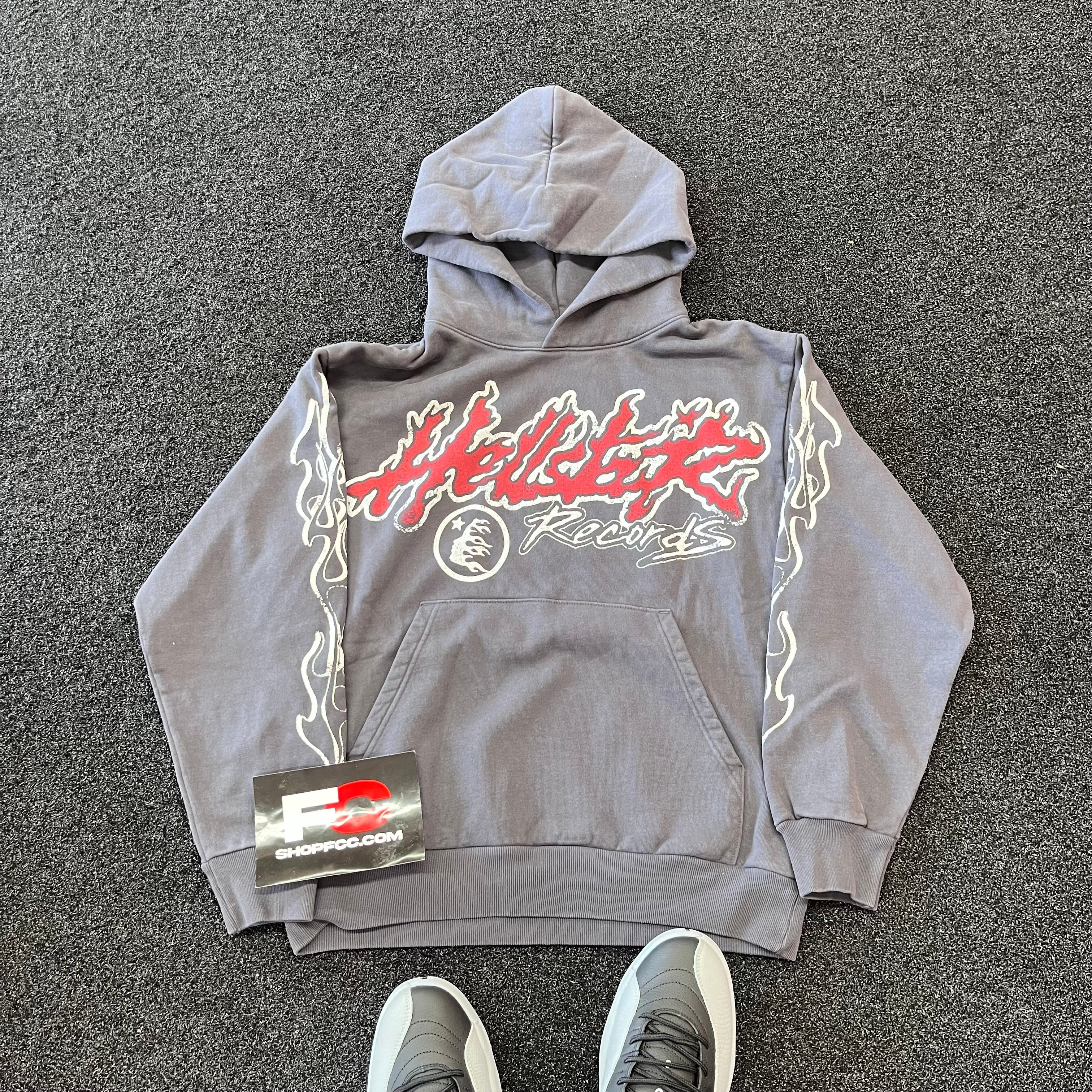 HELLSTAR RECORDS GRAY HOODIE