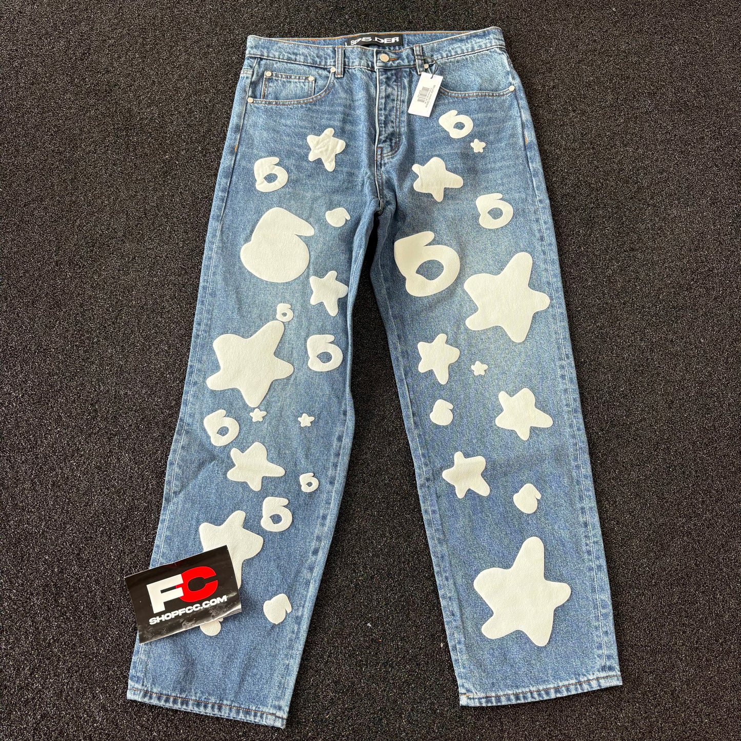 Sp5der Beluga Wash Denim 'Light Indigo Wash'