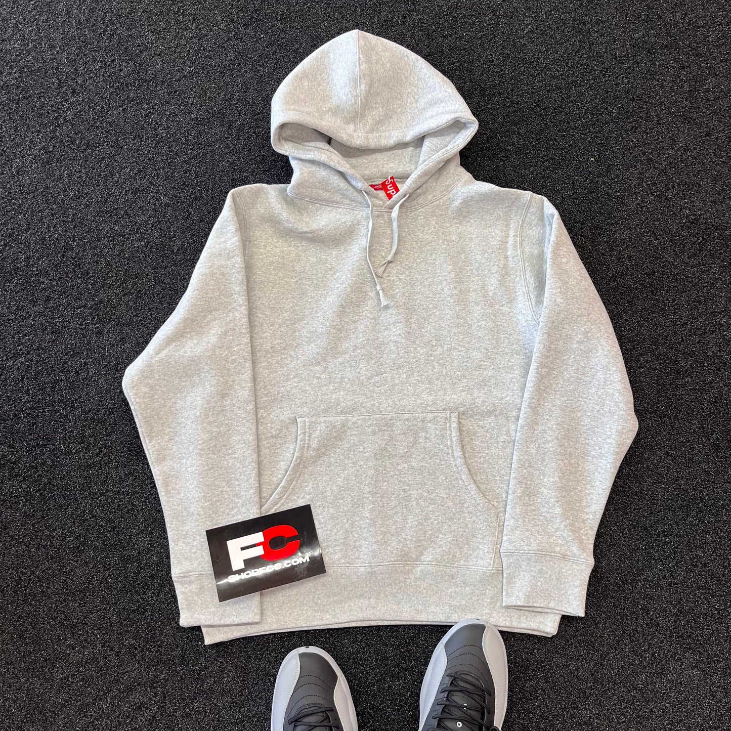 SUPREME HOODIE LIGHT GREY