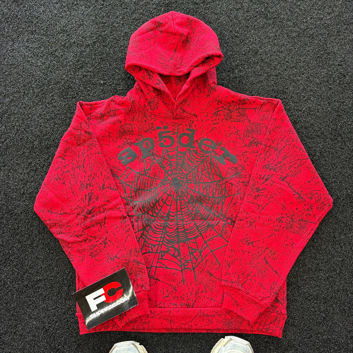 Sp5der Og Tree Camo Hoodie 'Red'