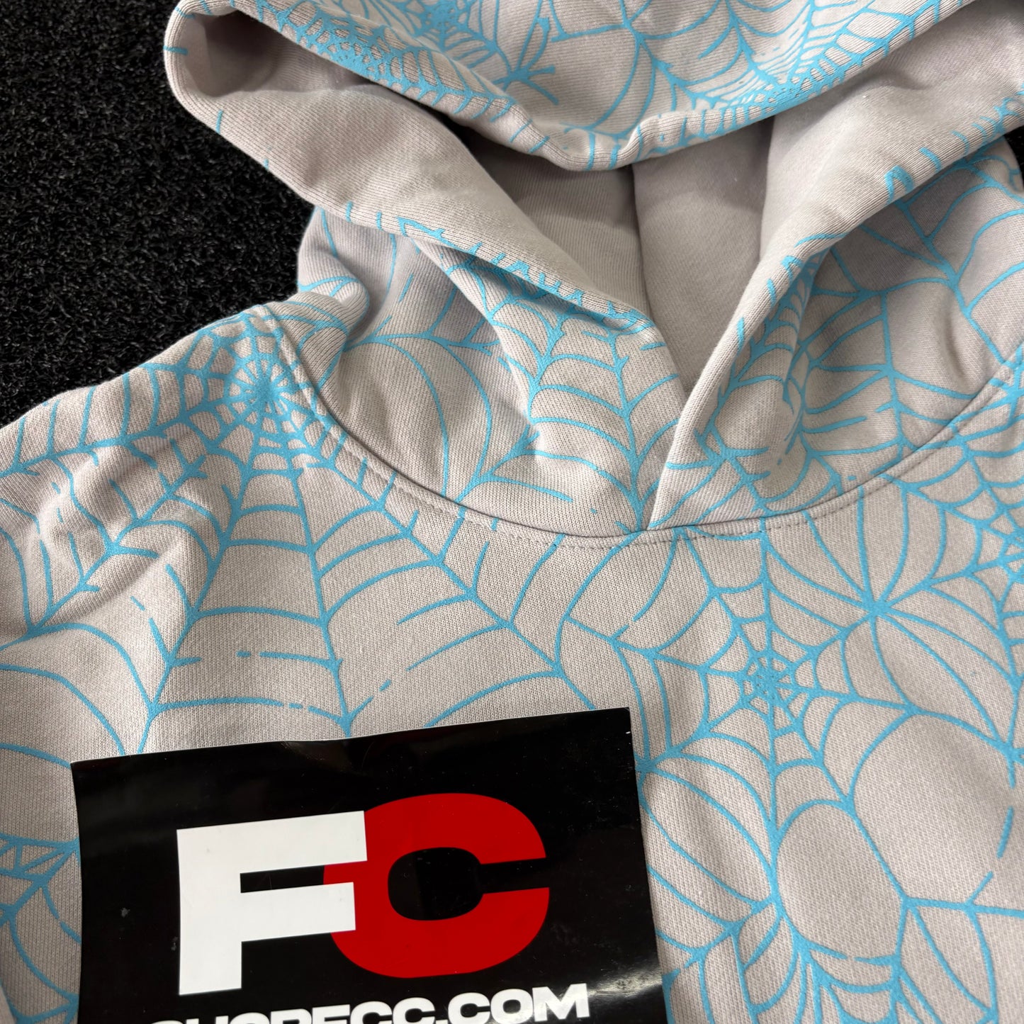 Sp5der AOP Web Hoodie 'Heather Grey'