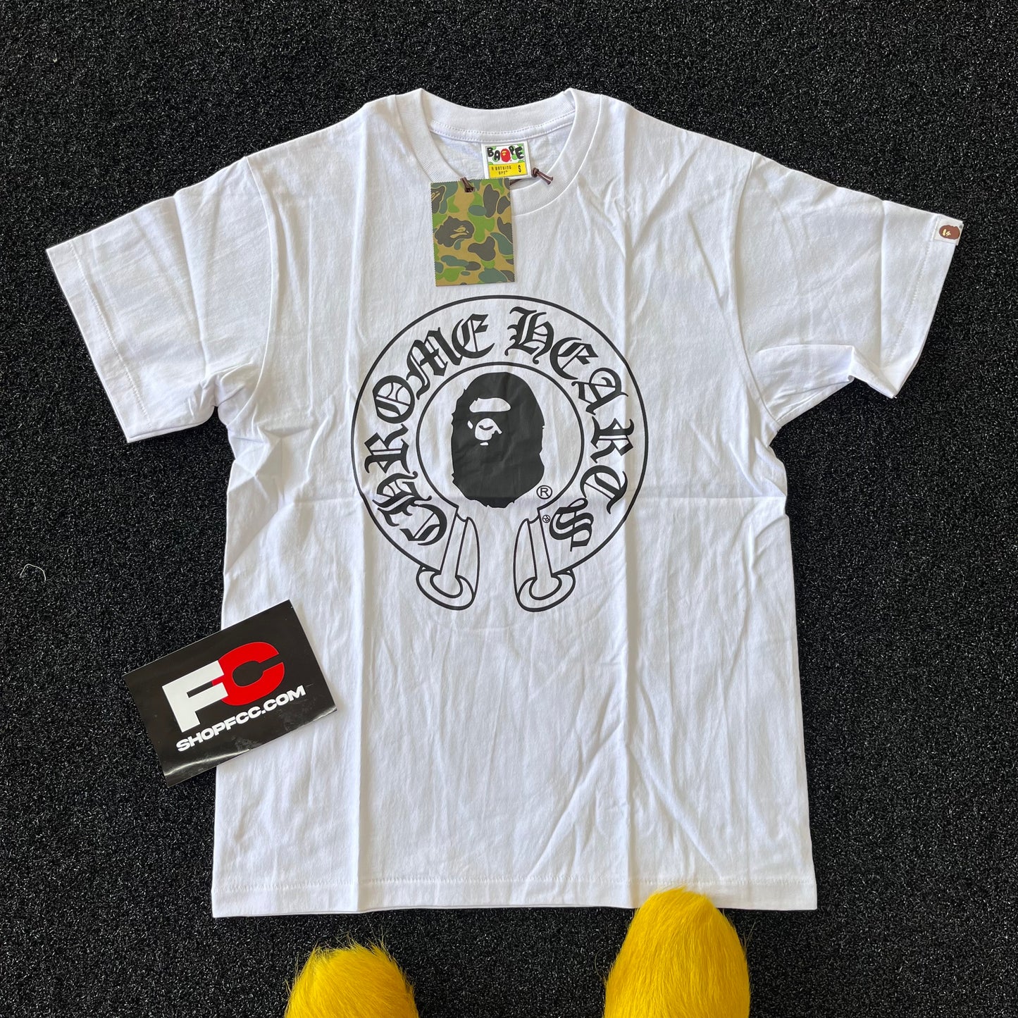 BAPE CHROME HEART WHITE TEE