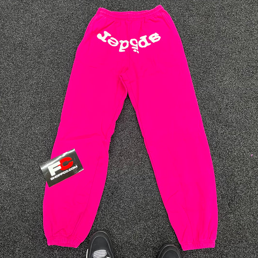 SP5DER PINK OG LEGACY SWEATPANTS