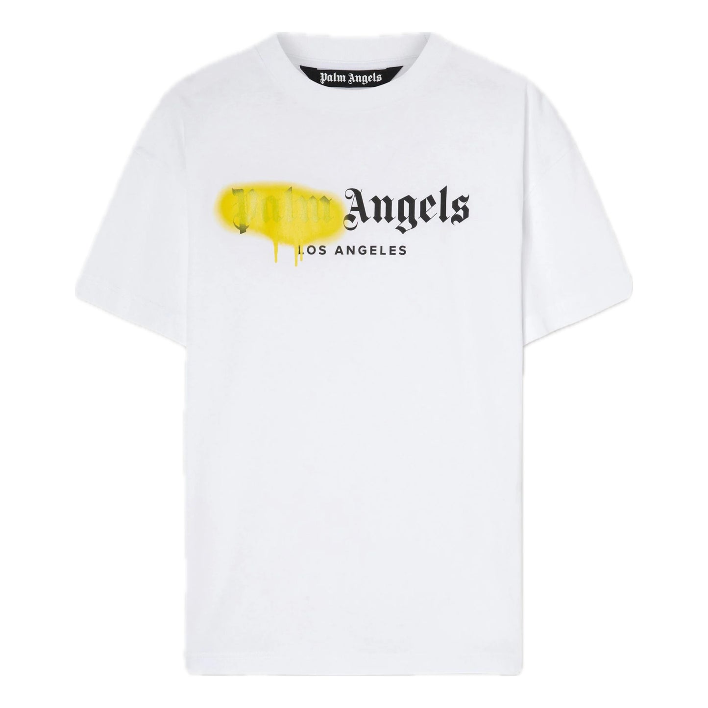 PALM ANGELS TEE SPRAY PAINT YELLOW