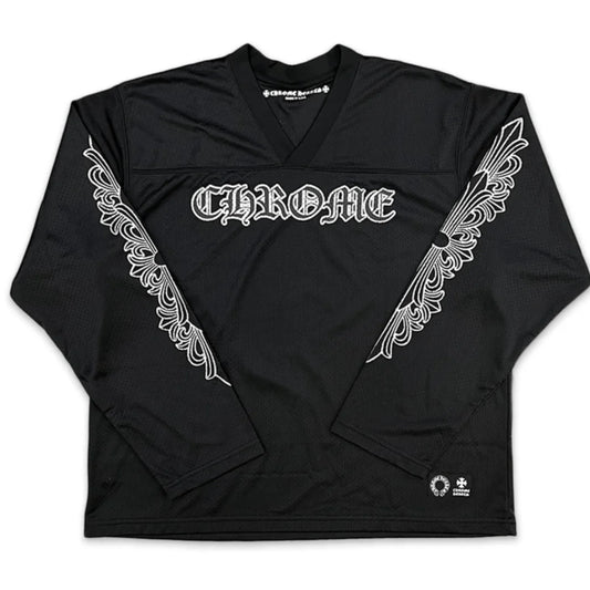 Chrome Hear*s BLACK MESH JERSEY TEE LS